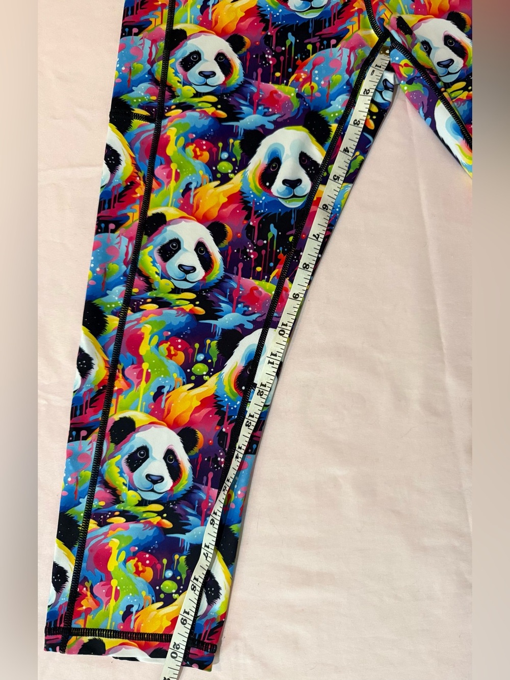 Constantly Varied Gear Rainbow Panda Print Capri Leggings - Picture 5 of 5